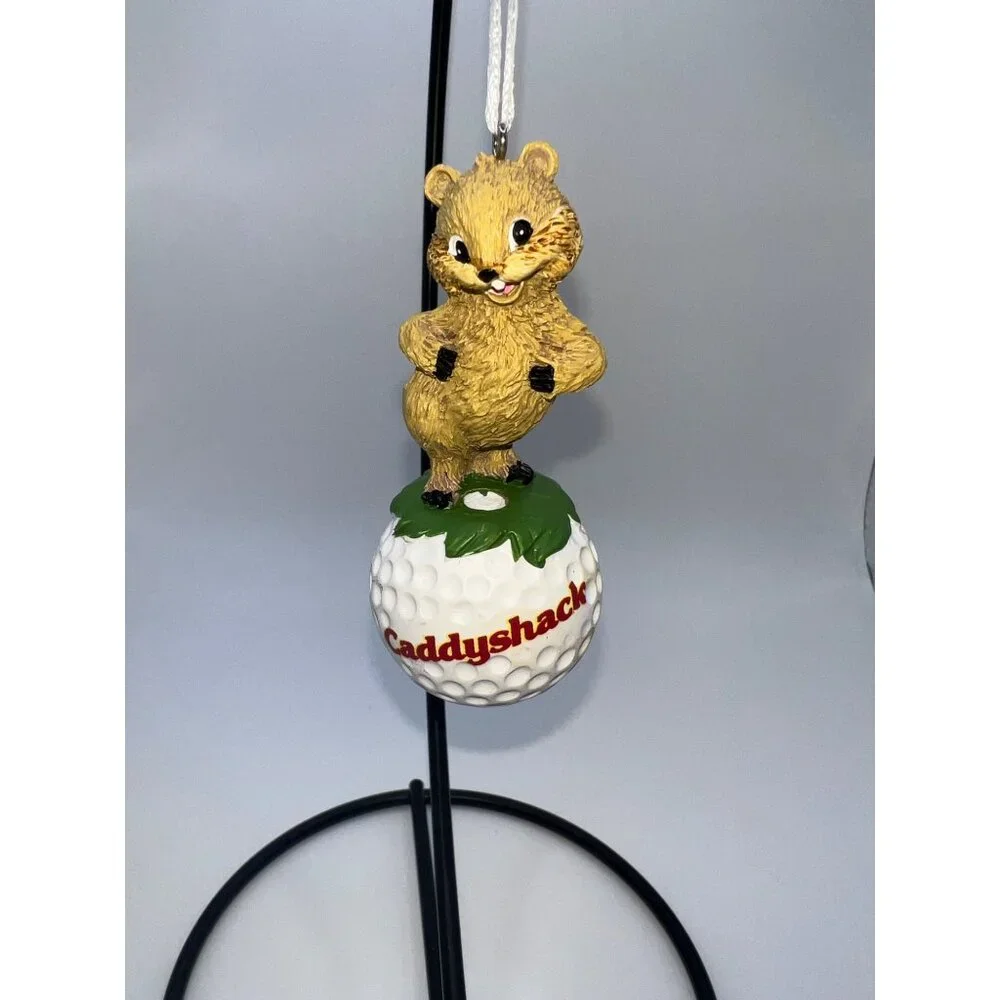 Caddyshack The Movie Gopher On Gold Ball Christmas Ornament Classic Funny Movies